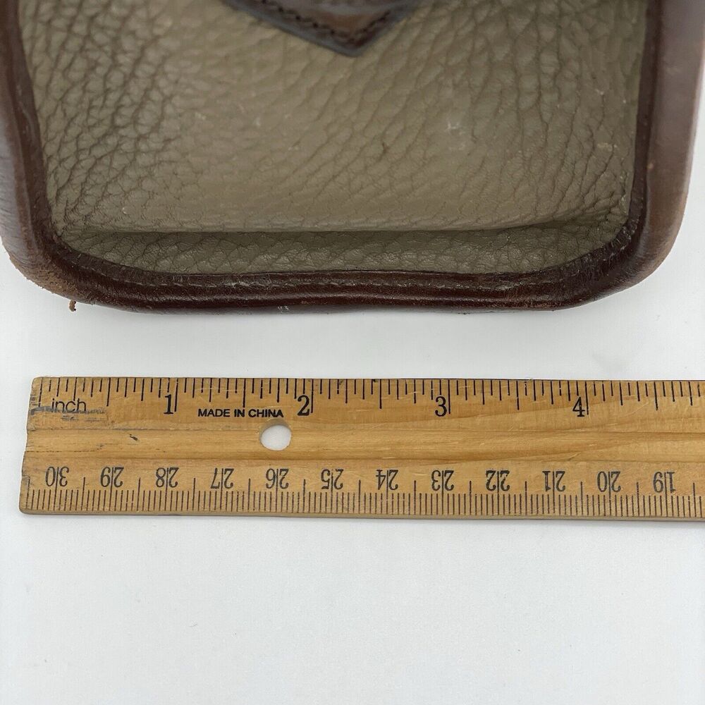 Dooney & Bourke All Weather Leather Boston Satchel Bag Taupe Burnt Cedar Vtg 80s - Picture 12 of 16